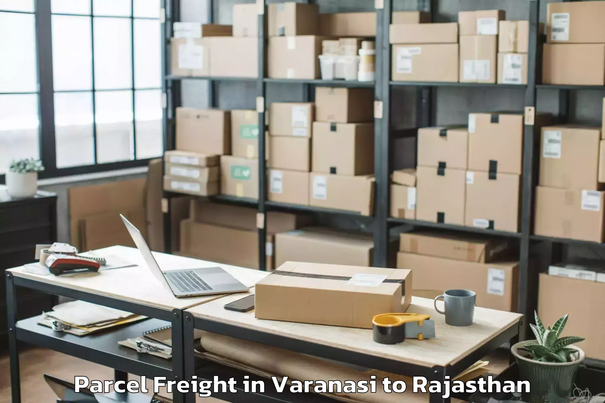 Varanasi to Pacific University India Udaip Parcel Freight Booking